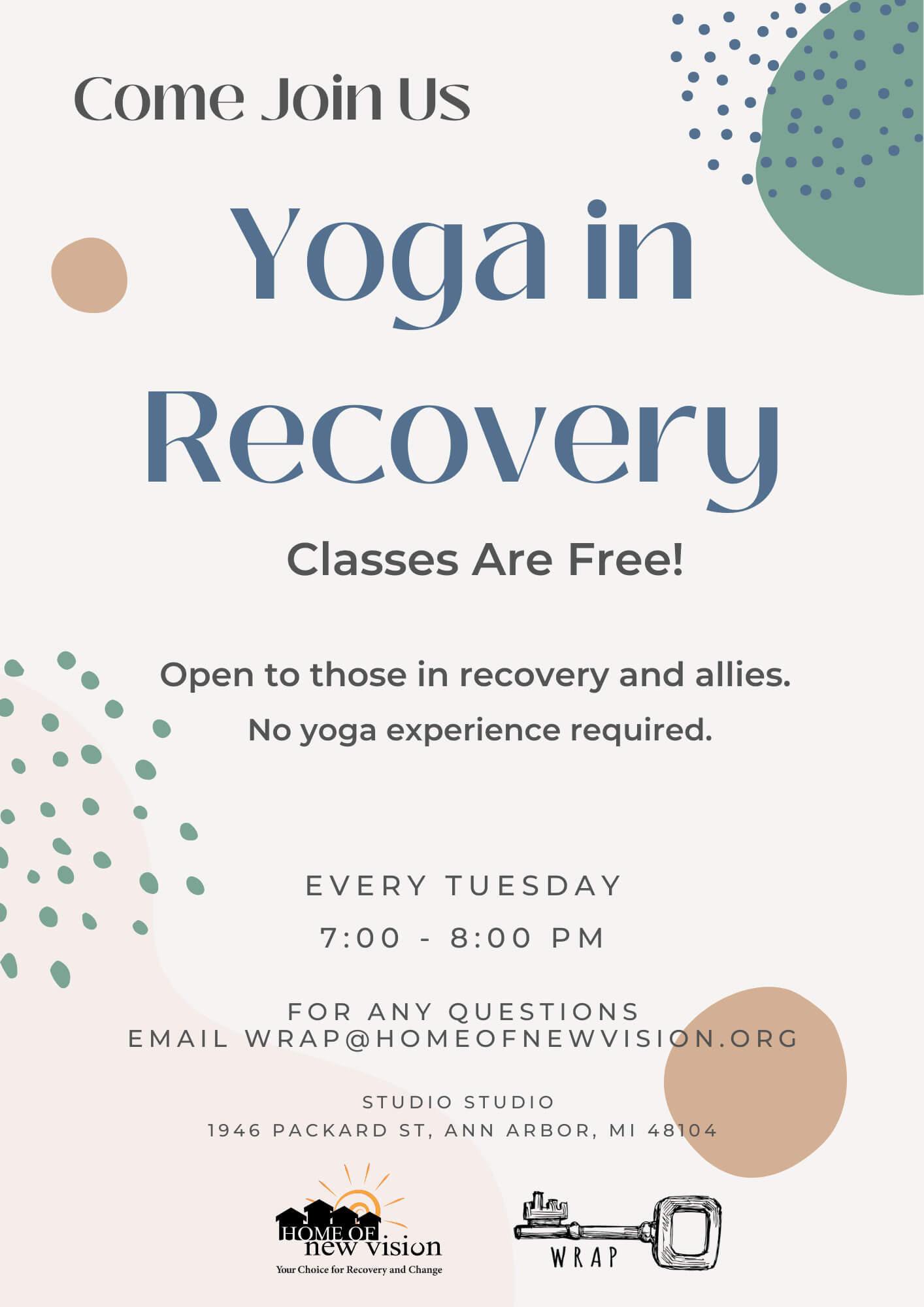 Yoga in Recovery Flyer